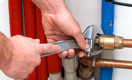 Plumbing services — pipe repair