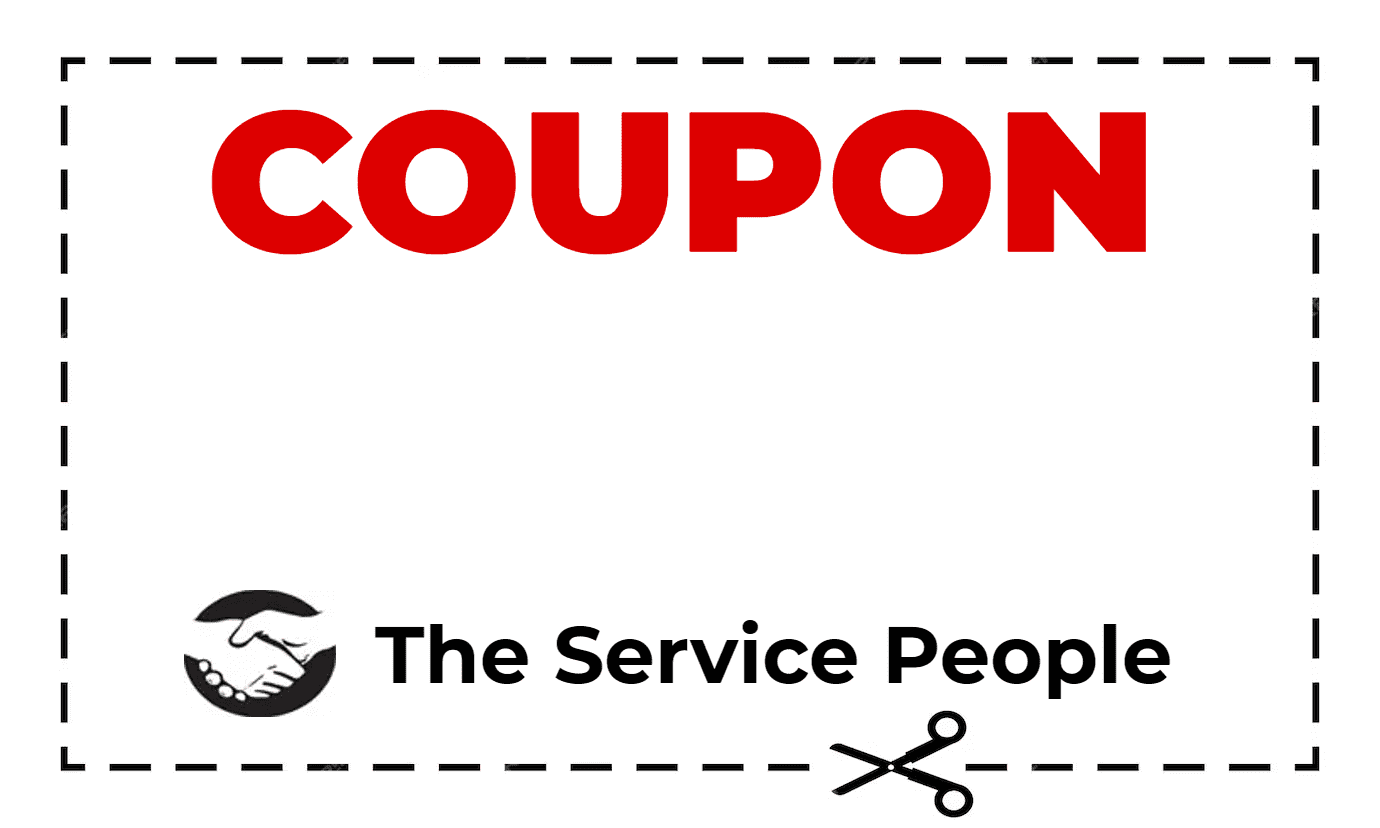 A coupon for the service people